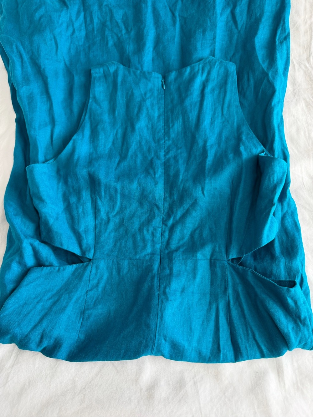 Boden Bright Blue Midi Dress with Side Cutouts - Picture 8 of 13